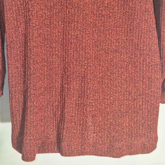 RAFAELLA Cowl Neck sweater top, burnt orange and pink blend, in size Large - Picture 5 of 16